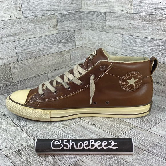 Converse All Star Chuck Taylor Classic, Brown Leather, Men's US 11 - Picture 6 of 10